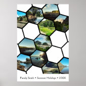 Fun Hexagon Custom Family Vacation Collage Poster (Vorne)