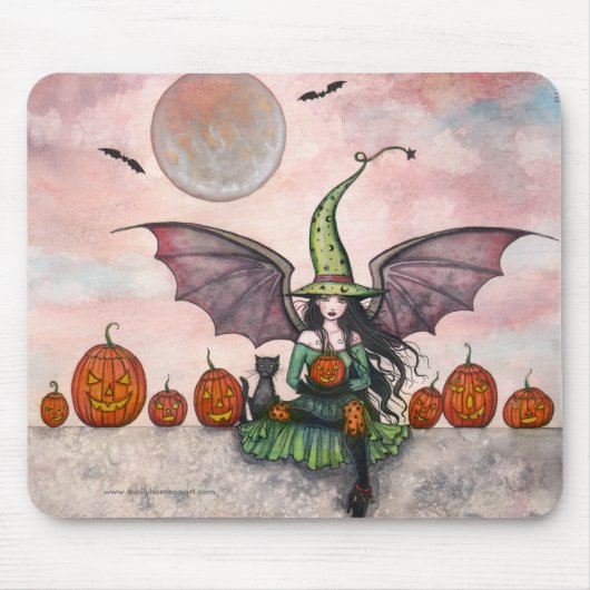 Fun Hexe Halloween Mousepad (Vorne)