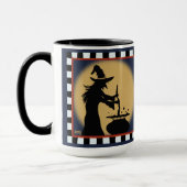 Fun Hexe Silhouetten Halloween individuell anpassb Tasse (Links)