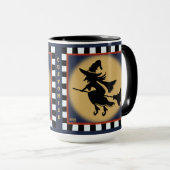 Fun Hexe Silhouetten Halloween individuell anpassb Tasse (VorderseiteRechts)