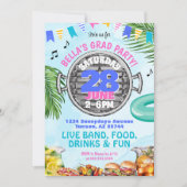 Fun High School Uni GRILLEN Pool Grad Party Einladung (Vorderseite)