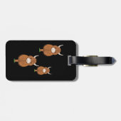 Fun Highland Cow Monogram Gepäckanhänger (Rückseite horizontal)