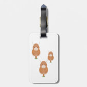 Fun Highland Cow Monogram Gepäckanhänger (Rückseite vertikal)
