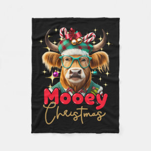 Fun Highland Cow Mooey Christmas Scottish Family G Fleecedecke