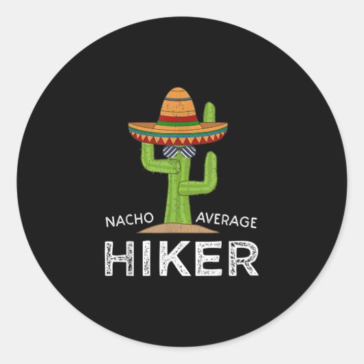 Fun Hiking Lover Humor Ohrts Funny Eme Saying Runder Aufkleber (Vorderseite)