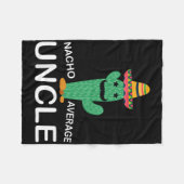 Fun Hilarious Uncle Joke Humor Funny Nacho Average Fleecedecke (Vorderseite (Horizontal))