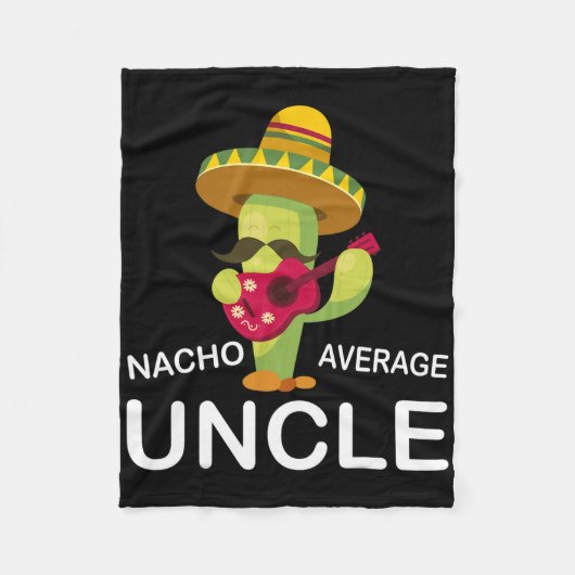Fun Hilarious Uncle Joke Humor Funny Nacho Average Fleecedecke (Vorderseite)