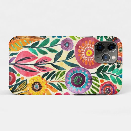 Fun Hippie Blume Gemustert Case-Mate iPhone Hülle (Rückseite (Horizontal))