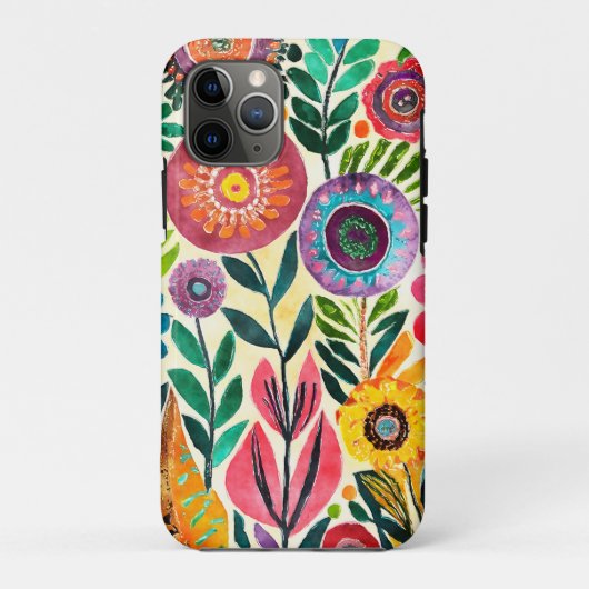 Fun Hippie Blume Gemustert Case-Mate iPhone Hülle (Rückseite)