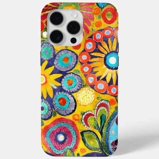 Fun Hippie Blume Gemustert Case-Mate iPhone Hülle (Rückseite)