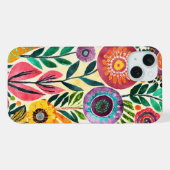 Fun Hippie Blume Gemustert iPhone Hülle (Rückseite (Horizontal))