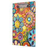 Fun Hippie Blume Gemustert Klemmbrett (Links)