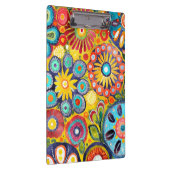 Fun Hippie Blume Gemustert Klemmbrett (Rechts)