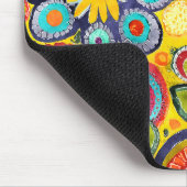 Fun Hippie Blume Gemustert Mousepad (Ecke)