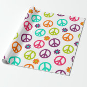 Fun Hippie-Muster Party-Friedenszeichen-Packung Geschenkpapier (Ungerollt)