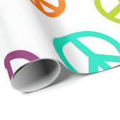 Fun Hippie-Muster Party-Friedenszeichen-Packung Geschenkpapier (Rolleneckpunkt)