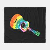 Fun Hippie Rainbow Gefärbte Krawatte Acoustic Guit Fleecedecke (Vorderseite (Horizontal))