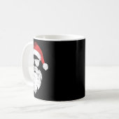 Fun Hipster Santa Face mit Hutbart und Gles Chr Kaffeetasse (Vorderseite Links)