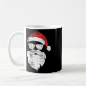 Fun Hipster Santa Face mit Hutbart und Gles Chr Kaffeetasse (Links)