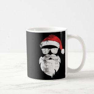 Fun Hipster Santa Face mit Hutbart und Gles Chr Kaffeetasse