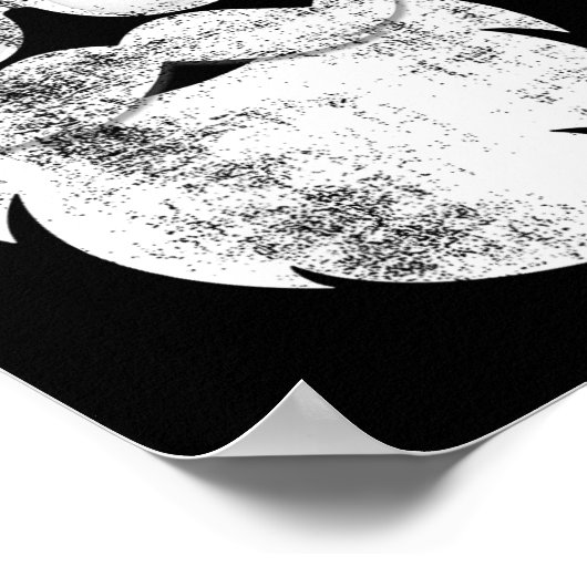 Fun Hipster Santa Face mit Hutbart und Gles Chr Poster (Ecke)