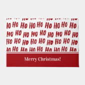 Fun Ho Ho Ho Red Holiday Pattern Frohe Weihnachten Fußmatte (Vorderseite)