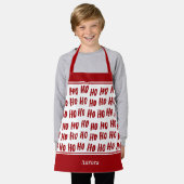 Fun Ho Ho Ho Red Holiday Pattern Weihnachtskids Schürze (Getragen)