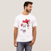 🎅 Fun Ho Ho Ho Style T - Shirt Perfekt für Christ (Vorne ganz)