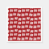 Fun Ho Ho Text Red Holiday Pattern Christmas v2 Serviette (Vorderseite)