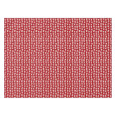 Fun Ho Ho Text Red Holiday Pattern Christmas v2 Tischdecke (Vorderseite (Horizontal))