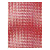 Fun Ho Ho Text Red Holiday Pattern Christmas v2 Tischdecke (Vorderseite)