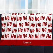 Fun Ho Ho Text Red Holiday Pattern Weihnachten Fleecedecke