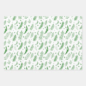 Fun Ho Ho Text Red Holiday Pattern Weihnachten Geschenkpapier Set (Vorderseite 2)