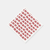 Fun Ho Ho Text Red Holiday Pattern Weihnachten Serviette (Ecke)