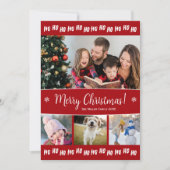 Fun Ho Ho Weihnachten Text Vier Foto (Vorderseite)