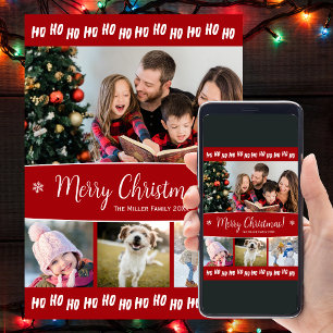 Fun Ho Ho Weihnachten Text Vier Foto