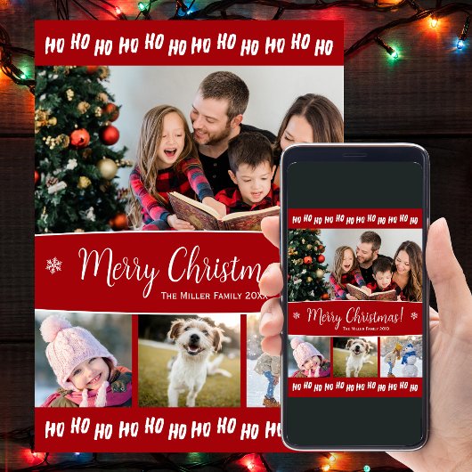 Fun Ho Ho Weihnachten Text Vier Foto