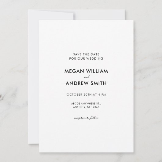 Fun Hochzeit niedliches Paar Save The Date (Rückseite)