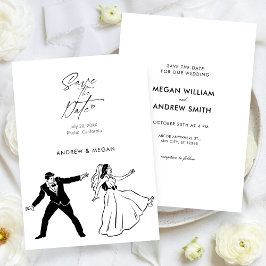 Fun Hochzeit niedliches Paar Save The Date