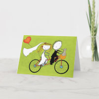 Fun Hochzeitseinladung für Radler und Katzenliebha