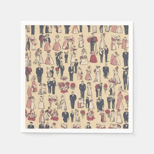 Fun Hochzeitsnapkins Serviette (Vorderseite)