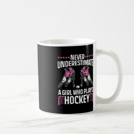 Fun Hockey Art for Girls Women Field Hockey Player Kaffeetasse (Rechts)