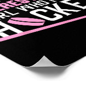 Fun Hockey Art for Girls Women Field Hockey Player Poster (Ecke)