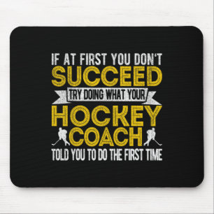 Fun Hockey Coach Eishockey Team Coach Retro Mousepad