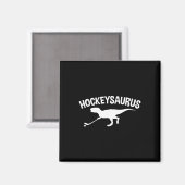 Fun Hockey Dinosaur Hockeysaurus Geschenk Magnet (Vorderseite/Rückseite)