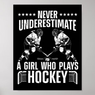 Fun Hockey for Women Girls Ice Hockey Player Hocke Poster