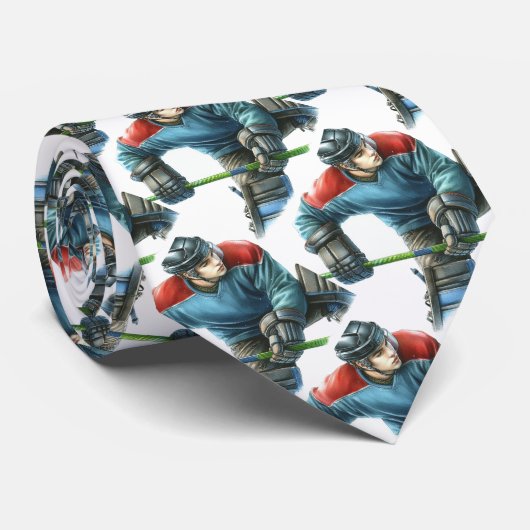 Fun Hockey Game Player Krawatte (Gerollt)