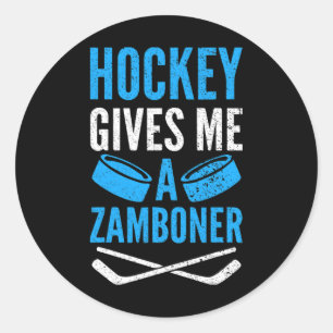 Fun Hockey gibt mir einen Zamboner Runder Aufkleber