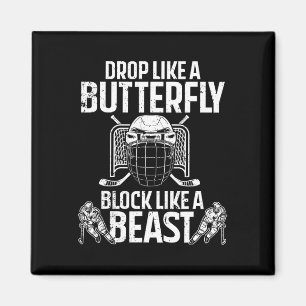 Fun Hockey Goalie Art for Men Women Ice Hockey Lov Magnet