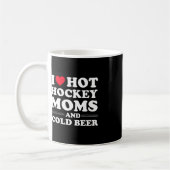 Fun Hockey I Liebe Hockey Mamas und Cold Beer Kaffeetasse (Links)
